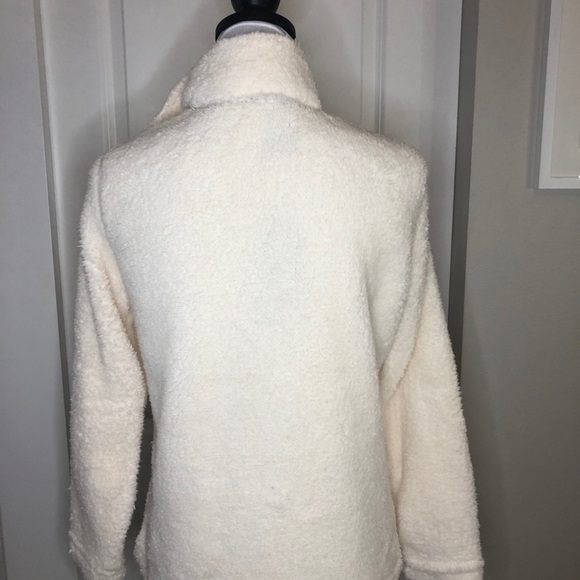 NFL Seattle Seahawks Teddy Sherpa Full Zip White Sweater - Picture 4 of 12